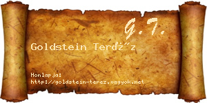 Goldstein Teréz névjegykártya